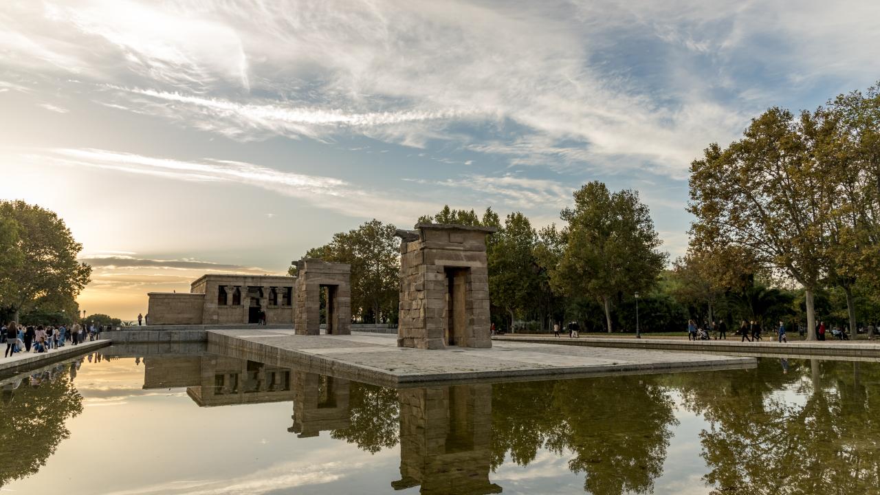 Atardecer en el Templo de Debod
