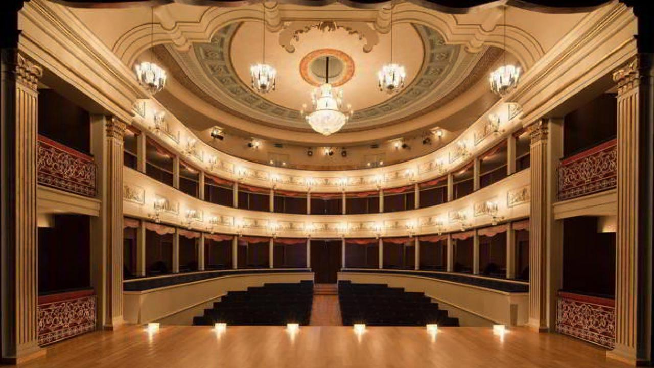 Imagen del interior del Teatro Real Carlos III de Aranjuez