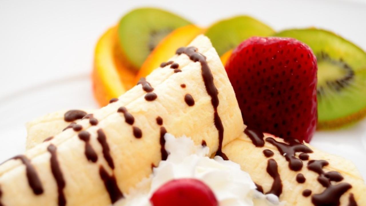 Imagen de postre con fresón de Aranjuez