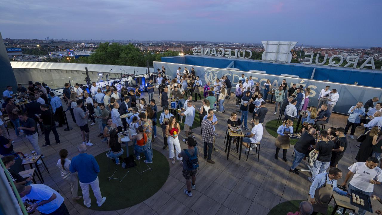 Restauración en la azotea del estadio de Butarque