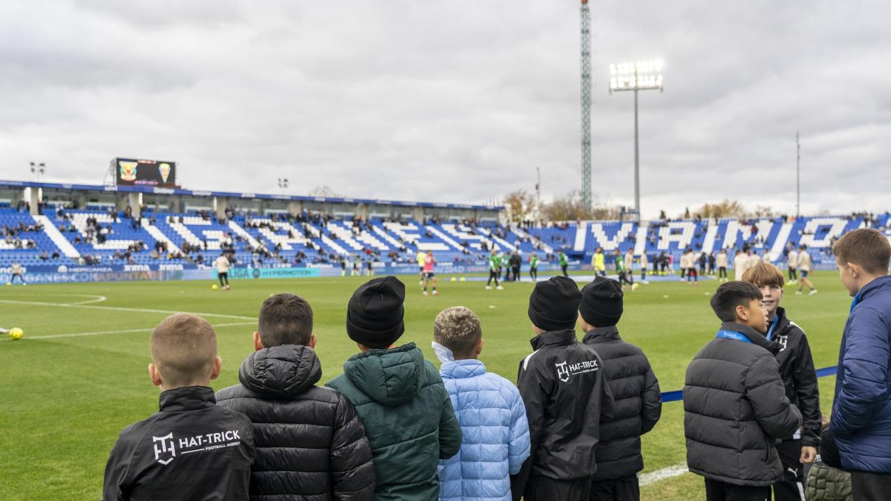 Campo de juego del estadio de Butarque