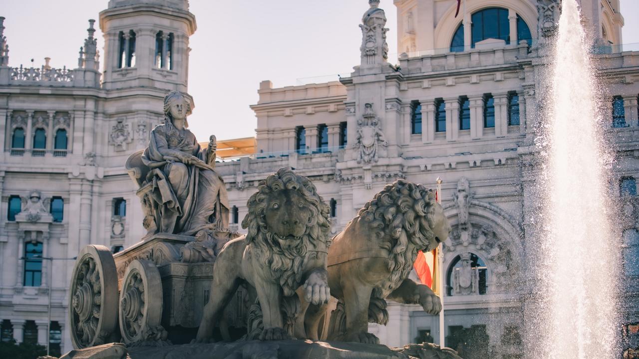 Vista de la fuente de Cibeles