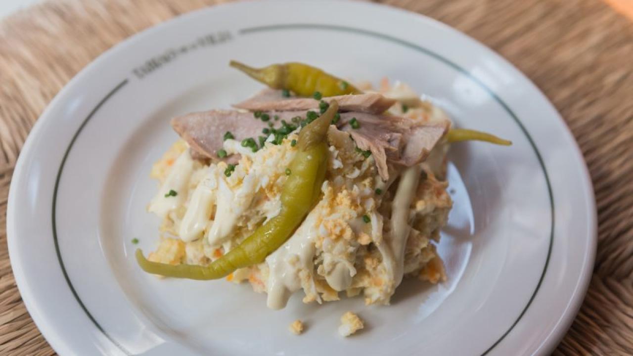 Tapa de ensaladilla en Tablao de la Villa