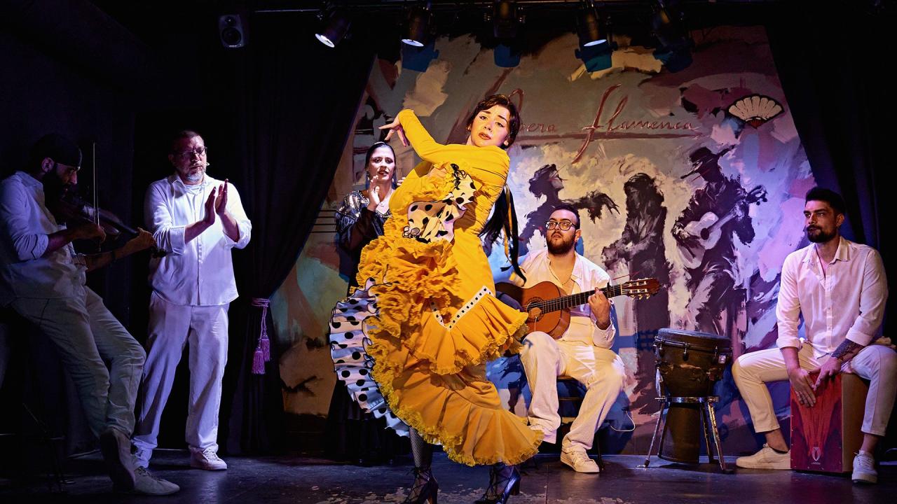 Imagen de show flamenco en el Tablao Opera Flamenca