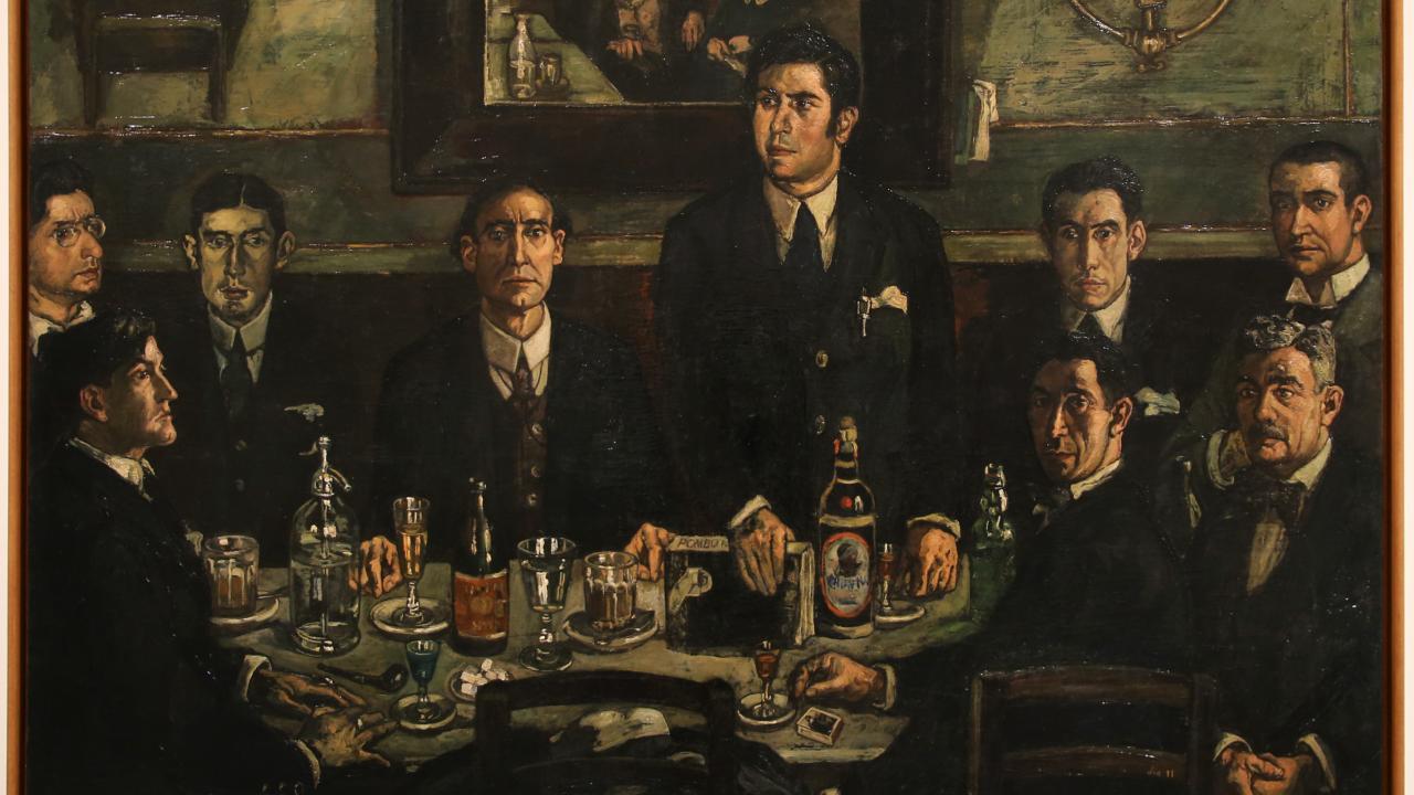 José Gutiérrez Solana. La tertulia del Café de Pombo, 1920. Óleo sobre lienzo. Museo Nacional Centro de Arte Reina Sofía, Madrid
