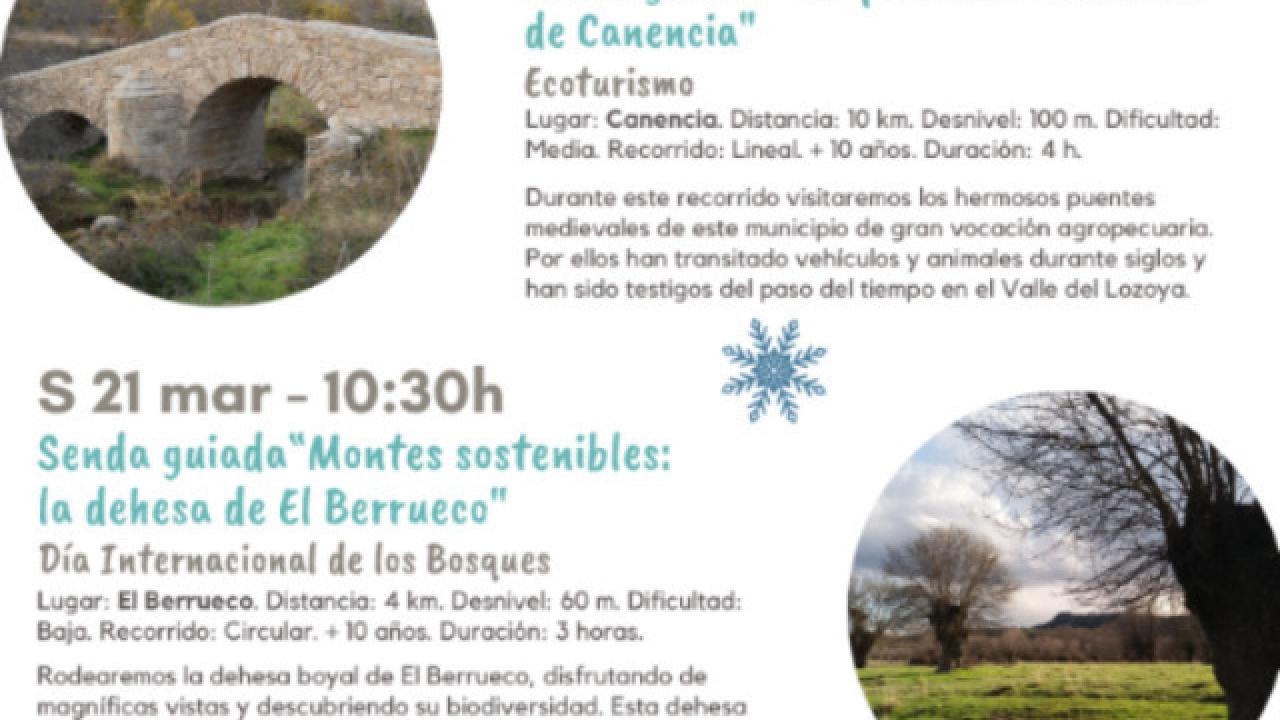Senda guiada "Los puentes medievales de Canencia" Ecoturismo. Actividades en el CEA Valle del Lozoya- 14 al 22 de marzo 2026