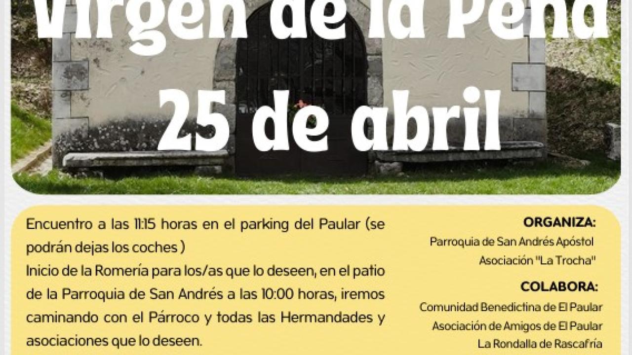 Romería en Rascafría Acompañamiento de dulzaina y Tambor
Misa en la Ermita de la Virgen de la Peña a las 12:00 horas