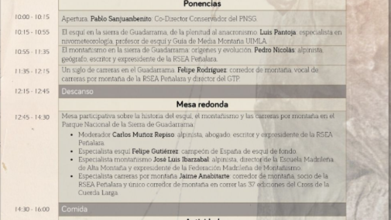 Jornada de Patrimonio Cultural del Parque Nacional de la Sierra de Guadarrama