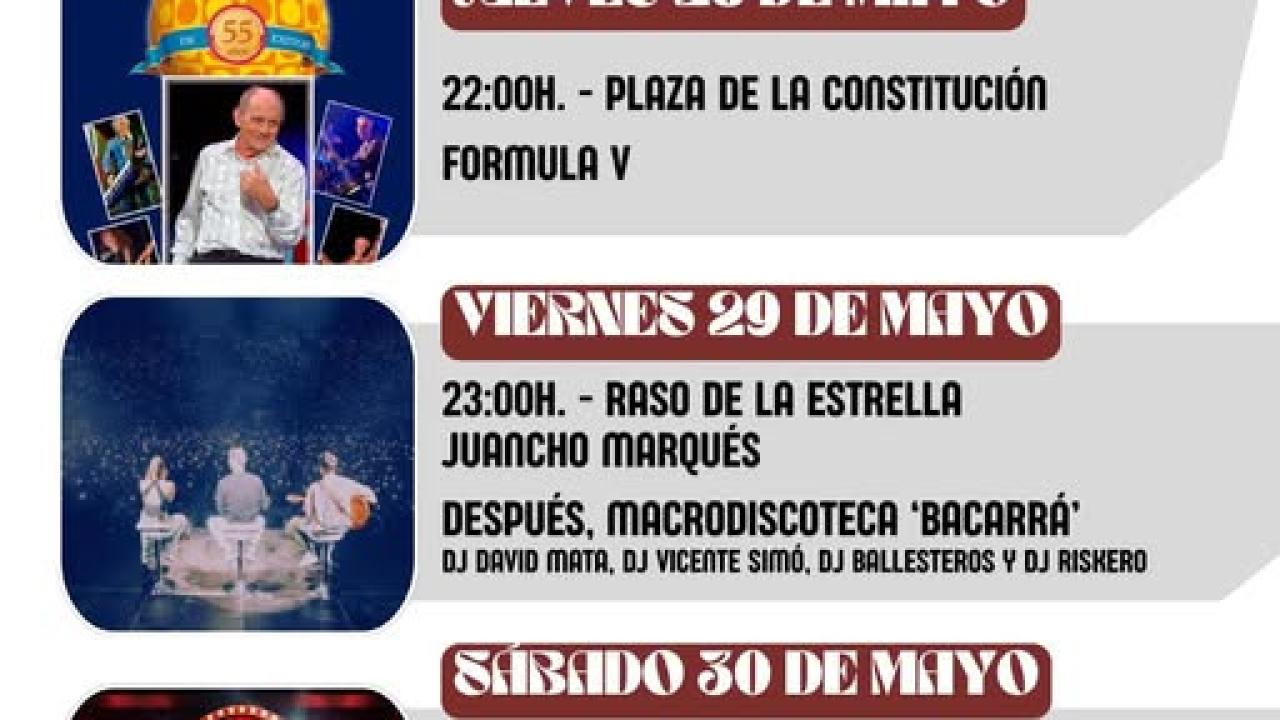 Actuaciones musicales Fiesteas de San Fernando 2026