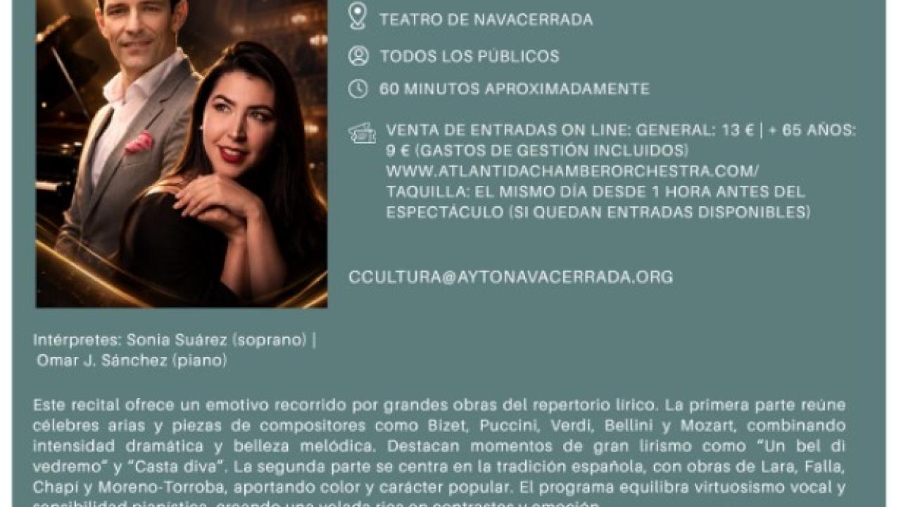 Gala Lírica
“Grandes arias de ópera y zarzuela”