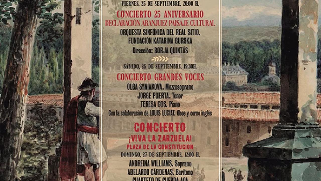 Conciertos 25 Aniversario Declaración Aranjuez Paisaje Cultural