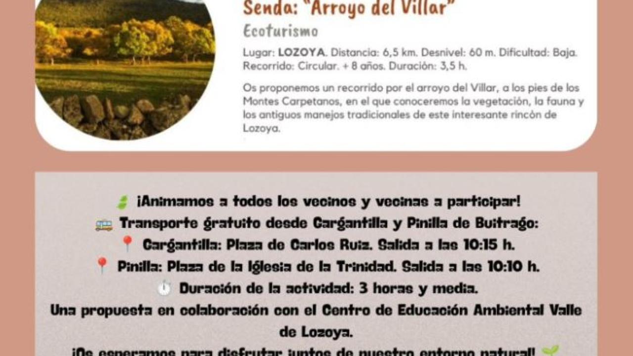 Ruta guiada por el Arroyo del Villar