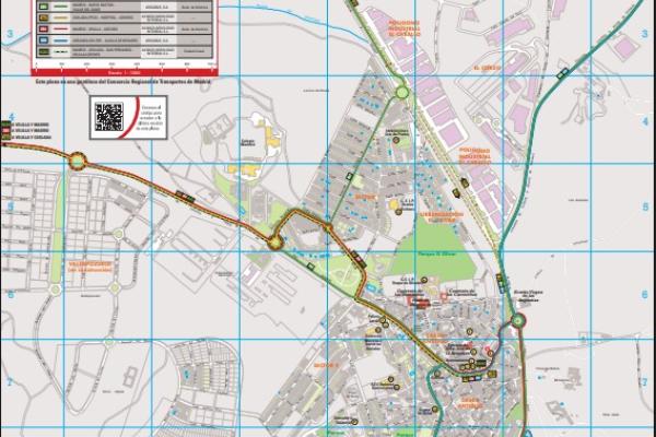 Imagen del Plano turístico y de transportes de Loeches