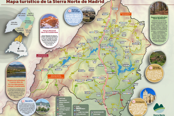 Mapa turístico de la Sierra Norte