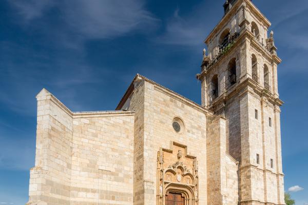 Vista de la entrada prinicpal de la catedral de Alcalá