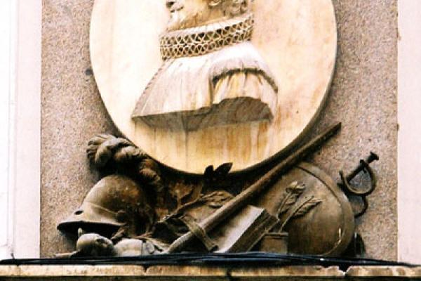 Placa de la casa de Cevantes en Madrid