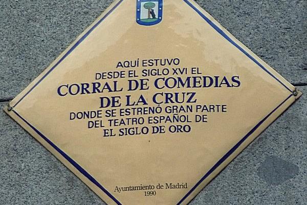 Placa conmemorativa del antiguo Corral de la Cruz