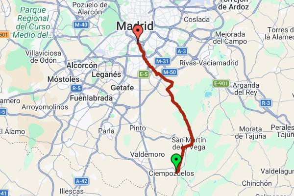Corredor Gran Tour Ciempozuelos-Madrid Río