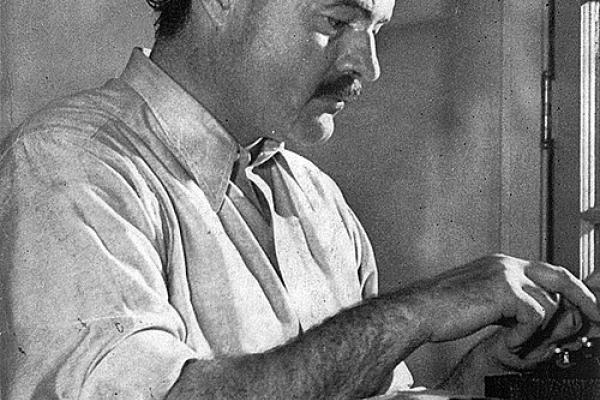 Fotografía de Ernest Hemingway a los 40 años en 1939