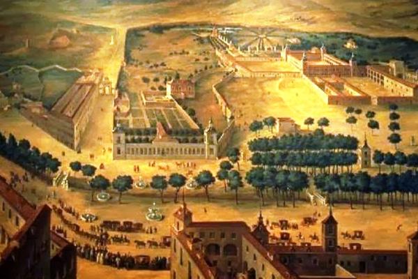 Grabado del Prado de Atocha en el siglo XVII