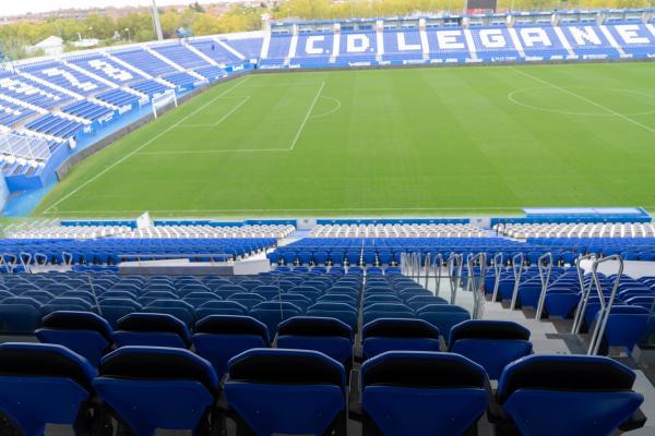 Vista general del estadio de Butarque