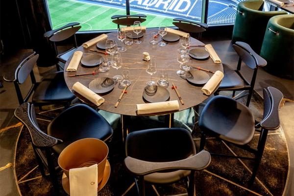 Imagen del Resturante con vistas al Estadio Santiago Bernabéu