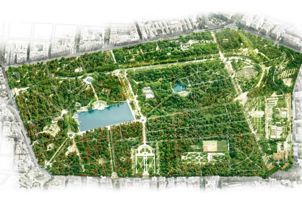 Vista aérea del Retiro