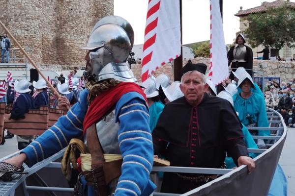 Imagen de personas participando en la recreación de la Batalla de Lepanto