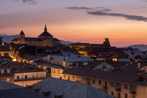San Lorenzo de El Escorial al atardecer. Foto: Belén Imaz / Archivo de la Dirección General de Turismo y Hostelería.