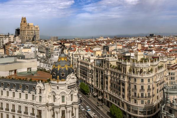 Vista desde la terraza del Círculo de Bellas Artes. Foto: Javier Sánchez / Archivo de la Dirección General de Turismo y Hostelería.
