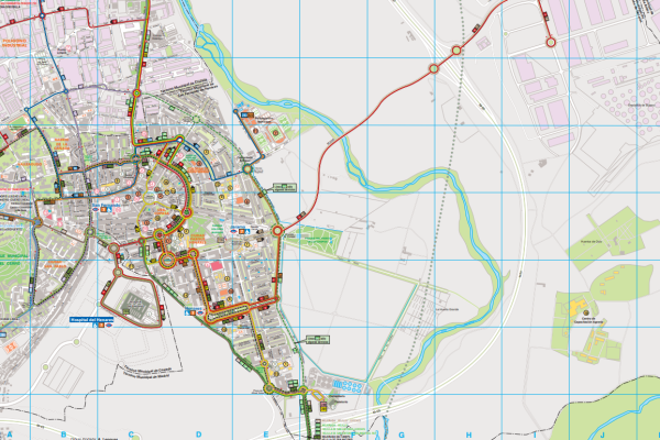 Captura del mapa de transportes de San Fernando de Henares