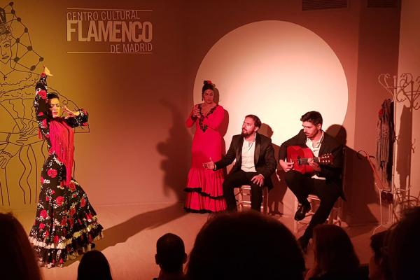 Imagen de elenco flamenco en el Centro Cultural Flamenco de Madrid