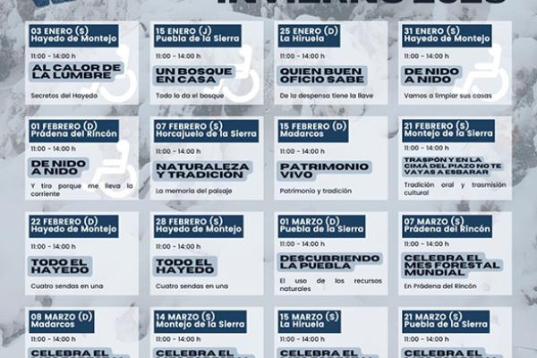 Programación CEA Hayedo de Montejo - Invierno 2026