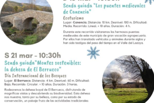Senda guiada "Los puentes medievales de Canencia" Ecoturismo. Actividades en el CEA Valle del Lozoya- 14 al 22 de marzo 2026