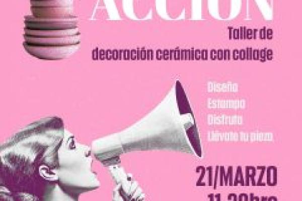 Taller Estampa Acción- Taller de decoración cerámica con collage