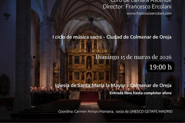 Primer ciclo de música sacra «Concierto a capella del Coro de Cámara Ascende»