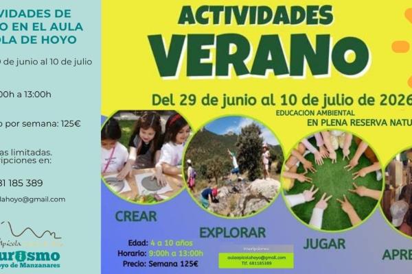Actividades de verano en el Aula Apícola de Hoyo 