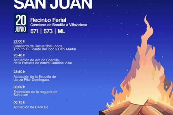 Hoguera de San Juan en Boadilla