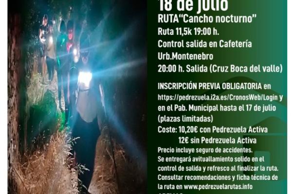 Ruta “Cancho nocturno”