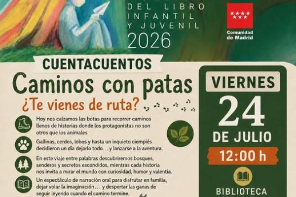 Cuentacuentos: Caminos con patas ¿Te vienes de ruta?