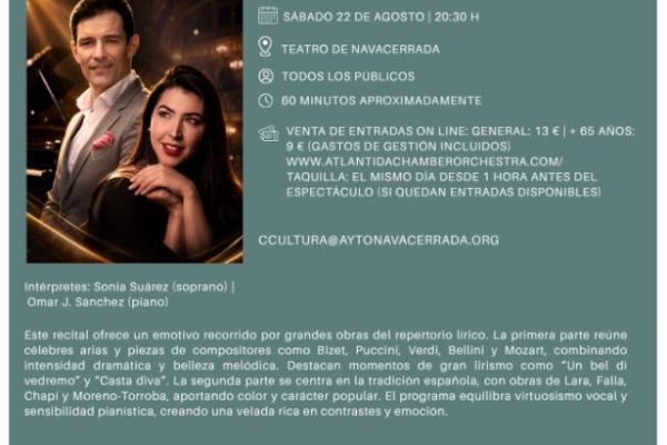 Gala Lírica “Grandes arias de ópera y zarzuela”