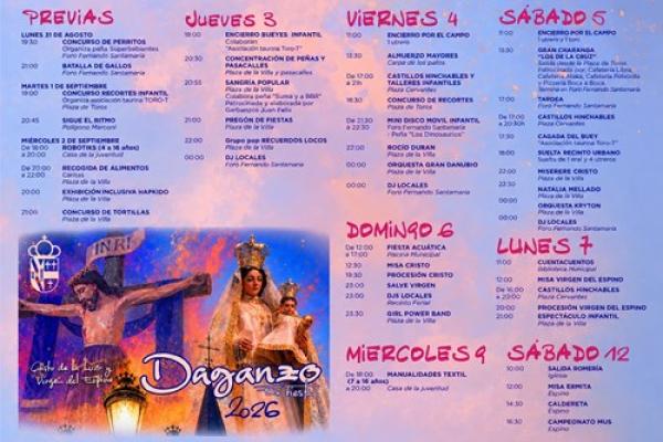 Fiestas en honor al Cristo de la luz y a la Virgen del Espino 2026
