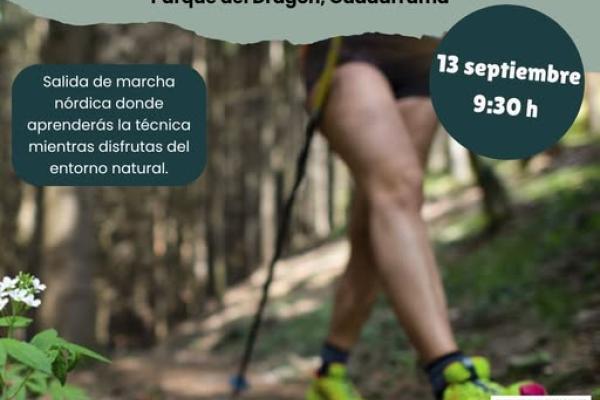 Marcha nórdica en Guadarrama