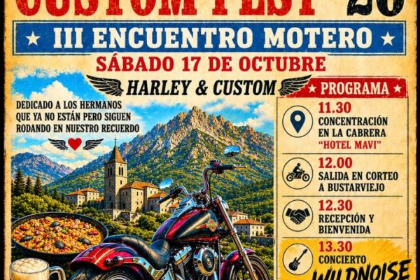 Bustarviejo Custom Fest ’26 · III Encuentro Motero