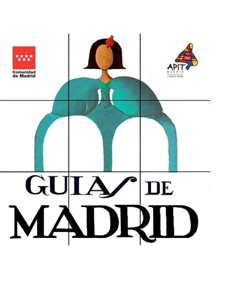 Imagen de una Menina sobre un azulejo para promocionar las Visitas guiadas oficiales de la Comunidad de Madrid